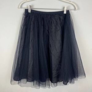 CAPPELLINI Italy Tulle Midi Skirt Navy Blue size Medium (IT 42)